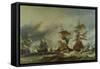 The Battle of Texel, 21st August 1673-Louis Eugene Gabriel Isabey-Framed Stretched Canvas