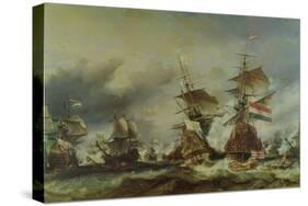 The Battle of Texel, 21st August 1673-Louis Eugene Gabriel Isabey-Stretched Canvas