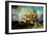 The Battle of the 1 June, 1794, 1795 (Oil on Canvas)-Philippe Jacques de Loutherbourg-Framed Giclee Print