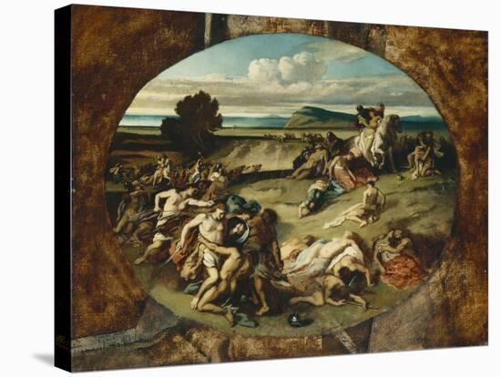 The Battle of the Amazons, 1857-Anselm Feuerbach-Stretched Canvas