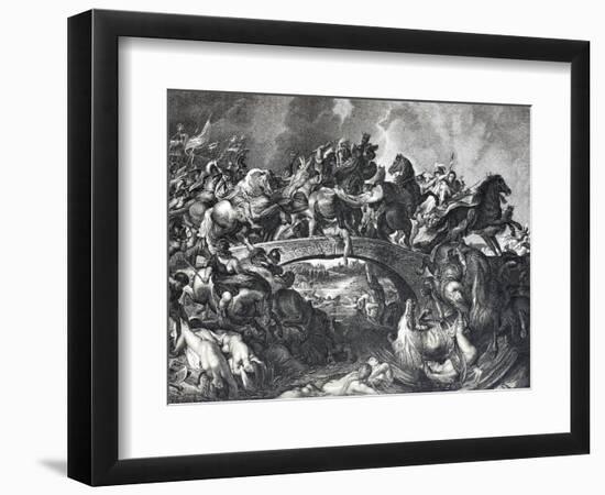 The Battle of the Amazons, by Peter Paul Rubens, Digitally Restored Reproduction of an Original 19T-Peter Paul (after) Rubens-Framed Giclee Print