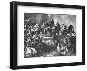 The Battle of the Amazons, by Peter Paul Rubens, Digitally Restored Reproduction of an Original 19T-Peter Paul (after) Rubens-Framed Giclee Print