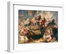 The Battle of the Amazons-Peter Paul Rubens-Framed Giclee Print