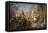 The Battle of the Amazons-Johann Georg Platzer-Framed Stretched Canvas