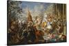 The Battle of the Amazons-Johann Georg Platzer-Stretched Canvas