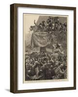 The Battle of the Balcony, a Sketch at Antwerp During the Carnival-Charles Joseph Staniland-Framed Giclee Print