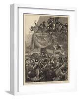 The Battle of the Balcony, a Sketch at Antwerp During the Carnival-Charles Joseph Staniland-Framed Giclee Print