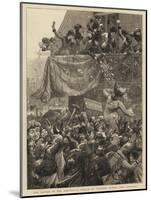 The Battle of the Balcony, a Sketch at Antwerp During the Carnival-Charles Joseph Staniland-Mounted Giclee Print