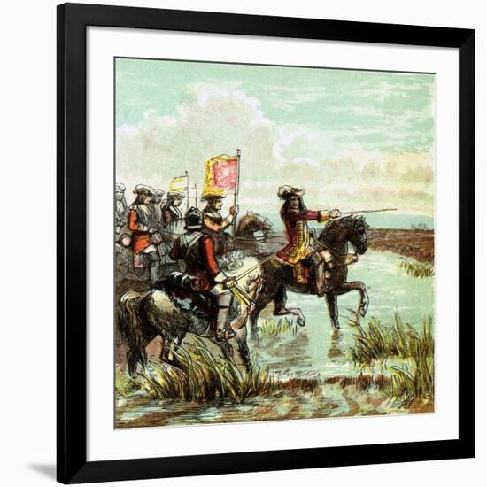 The Battle of the Boyne, 1690-null-Framed Giclee Print