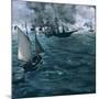 The Battle of the Kearsarge and the Alabama, 1864-Edouard Manet-Mounted Giclee Print