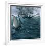 The Battle of the Kearsarge and the Alabama, 1864-Edouard Manet-Framed Premium Giclee Print