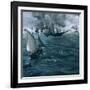 The Battle of the Kearsarge and the Alabama, 1864-Edouard Manet-Framed Premium Giclee Print