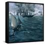 The Battle of the Kearsarge and the Alabama, 1864-Edouard Manet-Framed Stretched Canvas