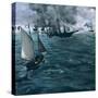 The Battle of the Kearsarge and the Alabama, 1864-Edouard Manet-Stretched Canvas