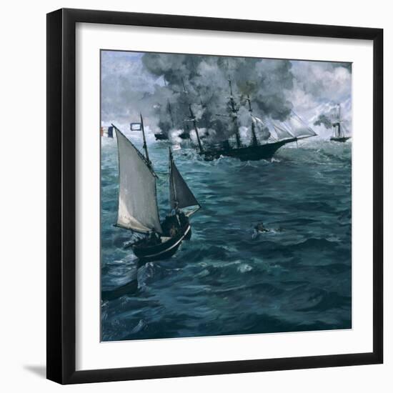 The Battle of the Kearsarge and the Alabama, 1864-Edouard Manet-Framed Giclee Print