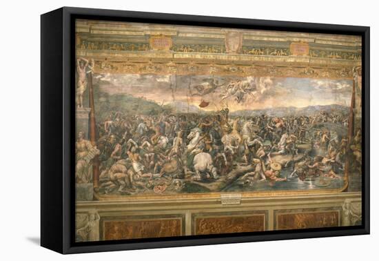 The Battle of the Milvian Bridge, 1517-1524-Gianfrancesco Penni-Framed Stretched Canvas