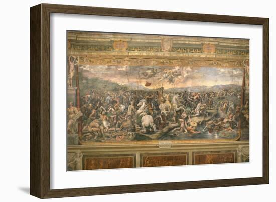 The Battle of the Milvian Bridge, 1517-1524-Gianfrancesco Penni-Framed Giclee Print