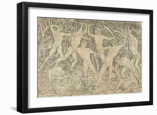 The Battle of the Nudes, 1470S-Antonio Pollaiuolo-Framed Giclee Print