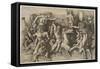 The Battle of the Sea Gods, Ca 1475-Andrea Mantegna-Framed Stretched Canvas