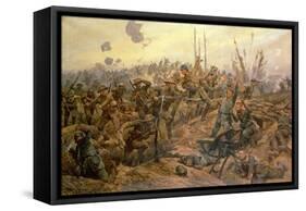 The Battle of the Somme-Richard Caton Woodville II-Framed Stretched Canvas