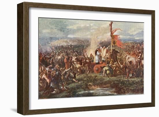 The Battle of the Standard-Sir John Gilbert-Framed Giclee Print