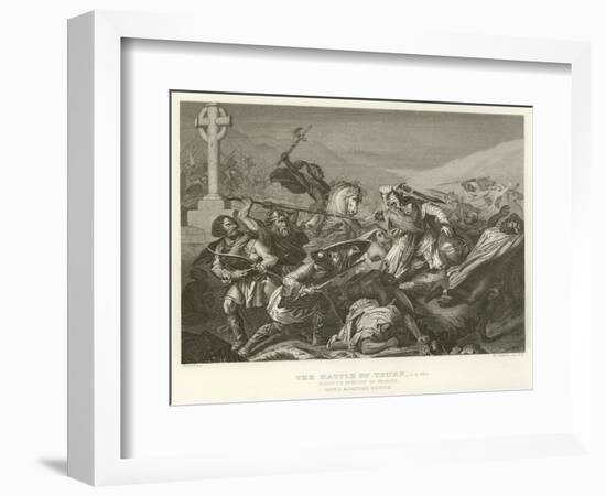 The Battle of Tours, Ad 732-Alphonse Marie de Neuville-Framed Giclee Print