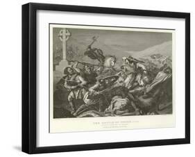 The Battle of Tours, Ad 732-Alphonse Marie de Neuville-Framed Giclee Print