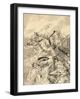 The Battle of Tours Aka the Battle of Poitiers, 732. from Agenda Buvard Du Bon Marche Published…-null-Framed Giclee Print