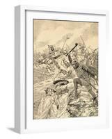 The Battle of Tours Aka the Battle of Poitiers, 732. from Agenda Buvard Du Bon Marche Published…-null-Framed Giclee Print