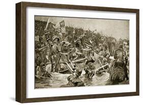 The Battle of Towton, Illustration from 'Hutchinson's Story of the British Nation', C.1923-Richard Caton Woodville II-Framed Giclee Print