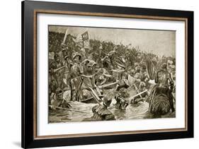 The Battle of Towton, Illustration from 'Hutchinson's Story of the British Nation', C.1923-Richard Caton Woodville II-Framed Giclee Print