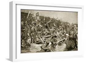 The Battle of Towton, Illustration from 'Hutchinson's Story of the British Nation', C.1923-Richard Caton Woodville II-Framed Giclee Print