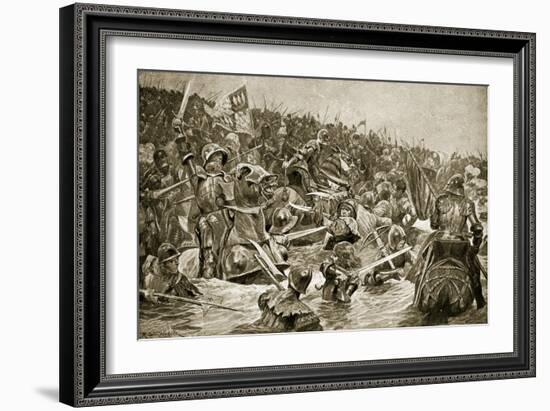 The Battle of Towton, Illustration from 'Hutchinson's Story of the British Nation', C.1923-Richard Caton Woodville II-Framed Giclee Print