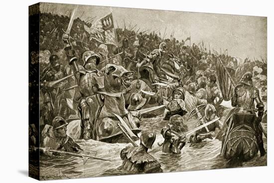 The Battle of Towton, Illustration from 'Hutchinson's Story of the British Nation', C.1923-Richard Caton Woodville II-Stretched Canvas