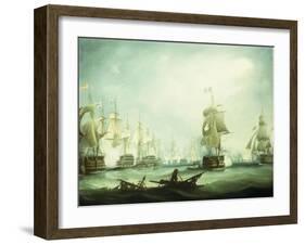 The Battle of Trafalgar, 1805-Thomas Buttersworth-Framed Giclee Print