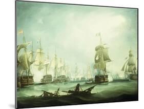 The Battle of Trafalgar, 1805-Thomas Buttersworth-Mounted Giclee Print