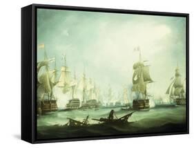 The Battle of Trafalgar, 1805-Thomas Buttersworth-Framed Stretched Canvas