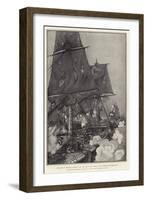 The Battle of Trafalgar, 21 October 1805, the Deck of the Victory at the Moment When Nelson Fell-Eduardo de Martino-Framed Giclee Print