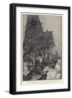 The Battle of Trafalgar, 21 October 1805, the Deck of the Victory at the Moment When Nelson Fell-Eduardo de Martino-Framed Giclee Print