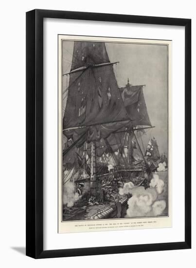 The Battle of Trafalgar, 21 October 1805, the Deck of the Victory at the Moment When Nelson Fell-Eduardo de Martino-Framed Giclee Print