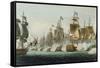 The Battle of Trafalgar, 21st October 1805, for J. Jenkins's "Naval Achievements"-Thomas Whitcombe-Framed Stretched Canvas