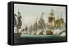 The Battle of Trafalgar, 21st October 1805, for J. Jenkins's "Naval Achievements"-Thomas Whitcombe-Framed Stretched Canvas