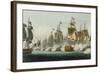 The Battle of Trafalgar, 21st October 1805, for J. Jenkins's "Naval Achievements"-Thomas Whitcombe-Framed Giclee Print