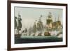 The Battle of Trafalgar, 21st October 1805, for J. Jenkins's "Naval Achievements"-Thomas Whitcombe-Framed Giclee Print