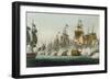 The Battle of Trafalgar, 21st October 1805, for J. Jenkins's "Naval Achievements"-Thomas Whitcombe-Framed Giclee Print