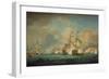 The Battle of Trafalgar, 21st October 1805. Painted 1806-Thomas Whitcombe-Framed Giclee Print