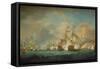 The Battle of Trafalgar, 21st October 1805. Painted 1806-Thomas Whitcombe-Framed Stretched Canvas
