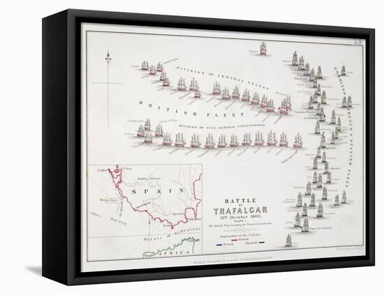 The Battle of Trafalgar, 21st October 1805, the British Breaking the French and Spanish Line-Alexander Keith Johnston-Framed Stretched Canvas