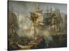 The Battle of Trafalgar, as Seen from the Mizen Starboard Shrouds of the Victory-J. M. W. Turner-Stretched Canvas