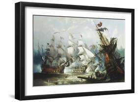 The Battle of Trafalgar, c.1875-John Callow-Framed Giclee Print